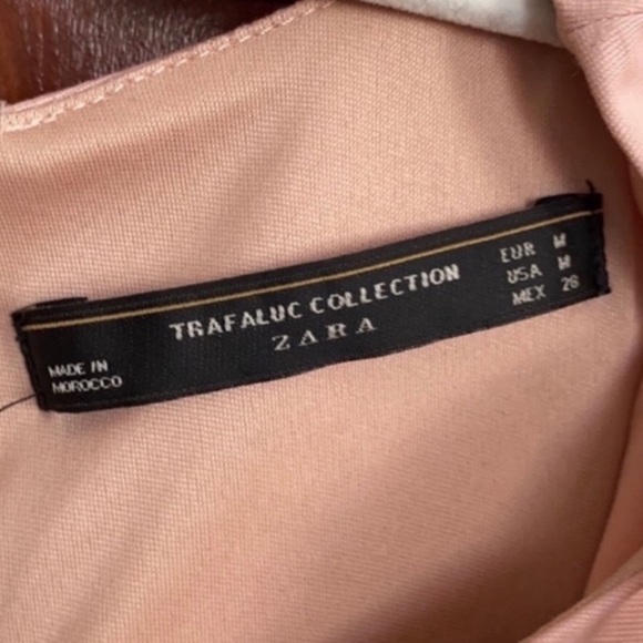 ZARA Pink Peplum Bustier Tank Crop Top Size Medium - Picture 5 of 6